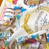 Spring New Harness Double Crepe Handmade Hemming Silk Scarf Fashion Light Luxury 70 Silk Square Scarf 100% Mulberry Silk Silk Scarf