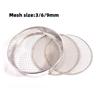Replaceable Mesh Garden Soil Sieve 1/3/6/9/12mm Mesh Hole Stainless Steel Soil Filter Soil/Sand/Gravel/Planting Soil Round Sieve