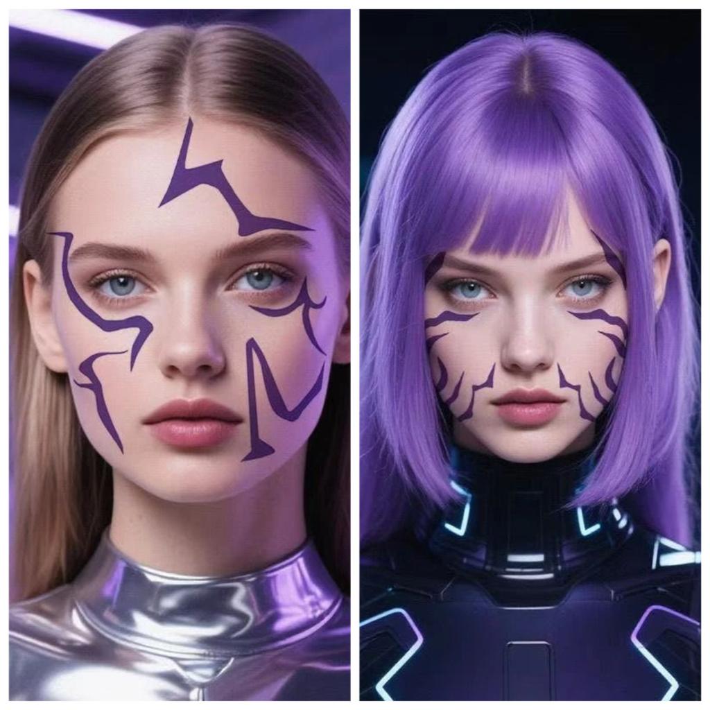 Anime Jinu Cosplay Fake Tattooing Temporary Sticker Paper Face Prop Body Art Kpop Costume Accessories Halloween Dress Up Props