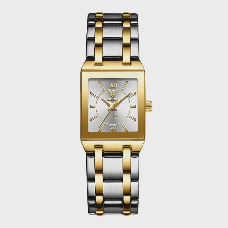 Luxus Goldene Quarz Armbanduhren Für Damen Mode Wasserdicht Damen Herren Uhren Relogio Feminino