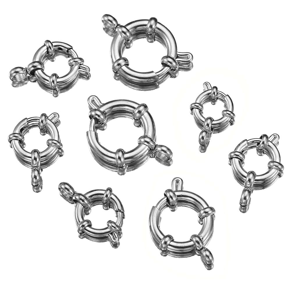 

4pcs Stainless Steel Spring Clasps Round Clasp Bracelet Connectors for DIY Necklace Jewelry Making Accessories 10 12 14 16 18mm 10mm
