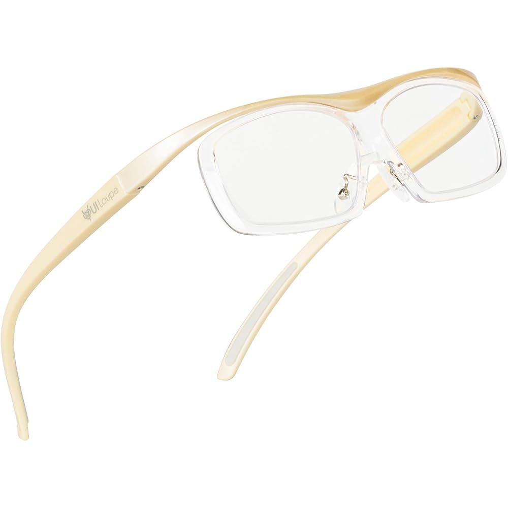 Kenko YUI Loupe Eyeglass-Type Magnifying Glasses, Interchangeable Lenses, Large Size, 1.6x Magnification, Ivory, KTL-5106L-IV
