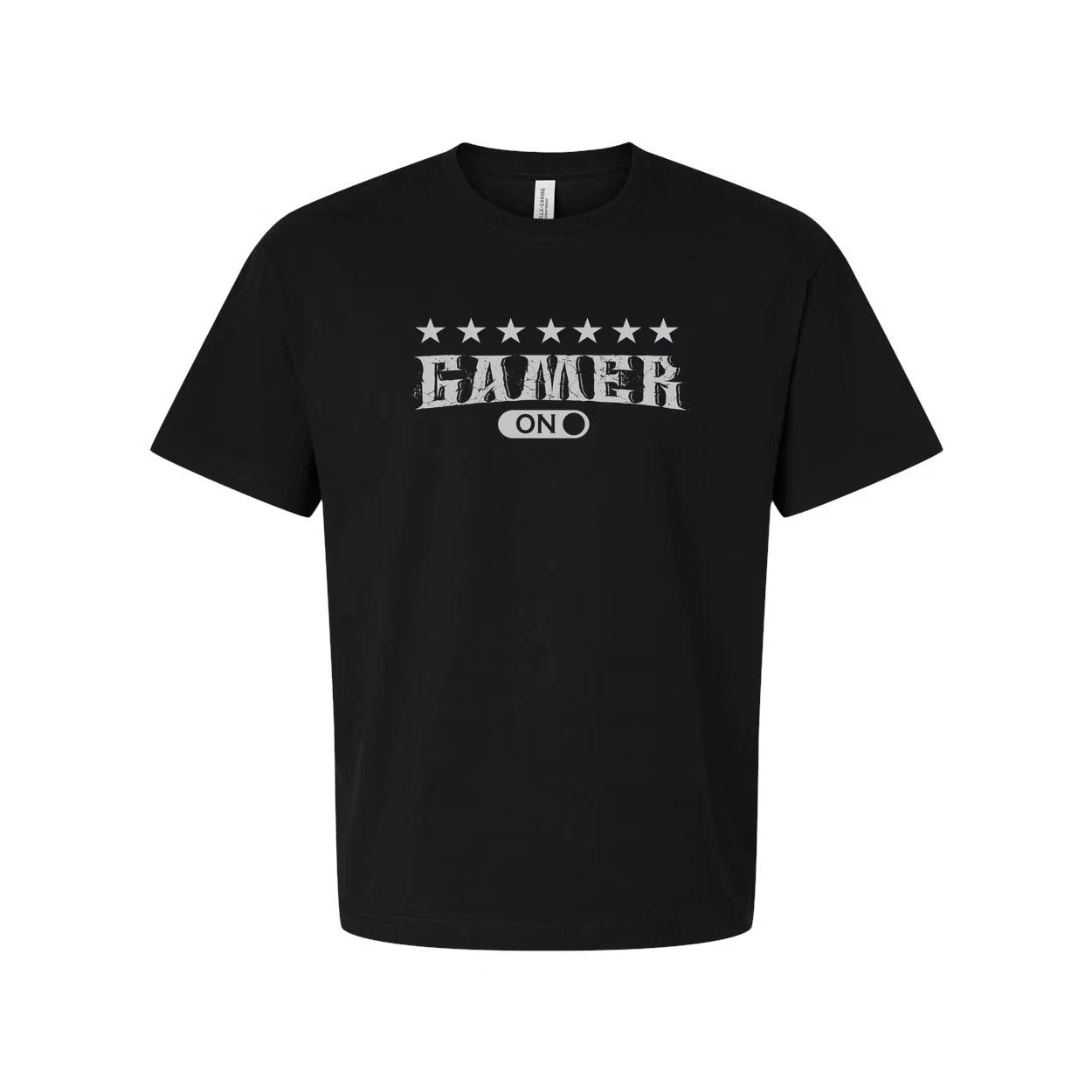 Unisex Gamer T Shirt With Subtle Gamer On Graphic And Star Emblem For Everyday C M