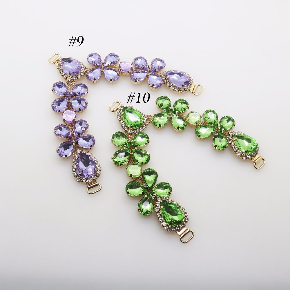 2018 New Charm 105MM Acrylic Chain DIY Garment sewing accessories Metal Crystal Rhinestone bikini Connectors buckle