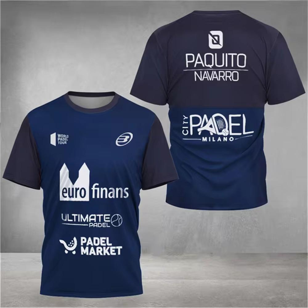 Herren Trend Padel T-Shirt Element Print Muster Ultra-dünn Kurzarm Herrenmode Tennis Atmungsaktiv Boutique Fitness Top
