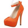 Women Pumps 14cm Sexy Concise Buckle Supper High Heels Fashion Ankle Strap Patent Leather Red Wedding Shoes Shoe