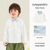Kaka Panda Kids' Long Sleeve Polo Neck T-shirt for Boys and Girls - Spring/Autumn Base Layer Top