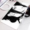 Black and White Anime Girl Table Mat Large Mouse Pad Office Keyboard Edge Locking Desk Mat Gaming Accessories Nonslip Mousepad