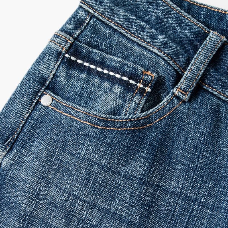 Eifini Women's Retro Slimming Straight-Leg Jeans