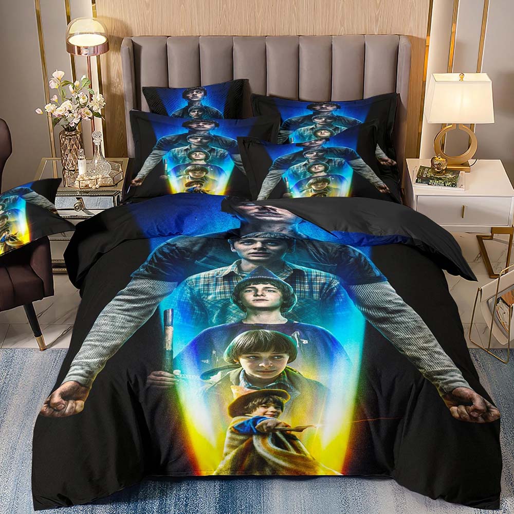 Hot Sale 3D S-Stranger Things Anime Bedding Set Baby Duvet Cover Sets Bedclothes Twin Single King Kids Adult Gift