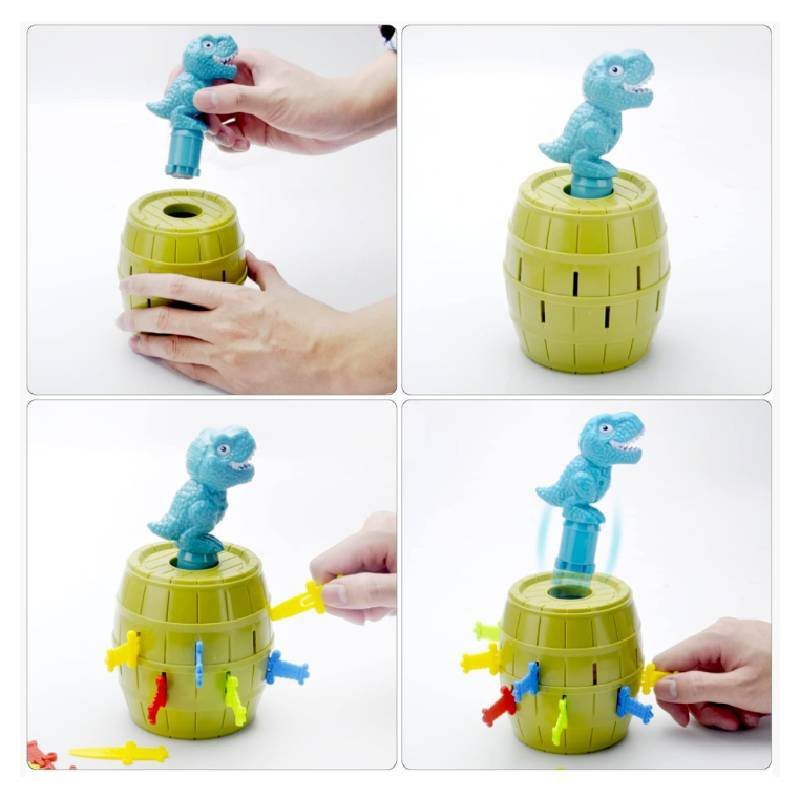 Pop Up Dinosaur Barrel Toy Funny Stabbing Barrel Game For Kids Adults Party