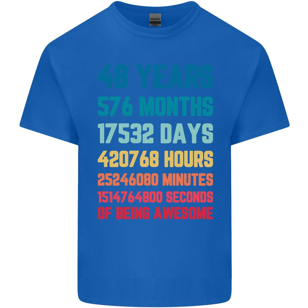 48th Birthday 48 Year Old Unisexs Light Cotton TShirt