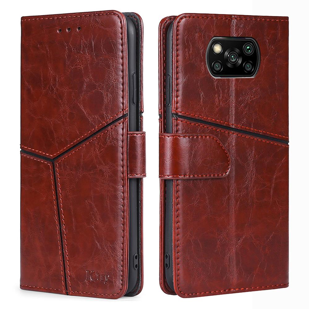 

Чехол-кошелек с геометрическим рисунком для Xiaomi Mi 11T Redmi 10C 9A Note 11 11S 10 Poco M4 X4 Pro X3 NFC, чехол в стиле ретро, ​​кобура из искусственной кожи, слот для карты, бампер для телефона