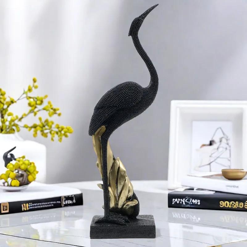 Europäischer Stil Kran Ornamente Wohnzimmer Heimdekorationen Cartoon Modern Leichter Luxus Hochwertiges Harz Geschenke