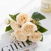 1PC Fiori Artificiali Seta Rosa Peonia Piccolo Bouquet Bianco Vasi per Casa Festa Decorazione Matrimonio Invernale Pianta Finta Economica