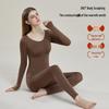 Women's Self-Heating Seamless Cashmere Thermal Underwear Set - Shaping and Slimming for Autumn and Winter