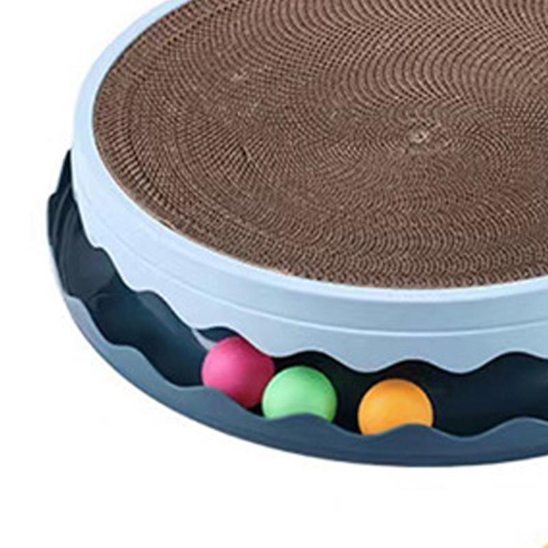 

Іграшка-дряпка для котів ПЕТ-смола Двошарова Зносостійка Великий Простір Дошка-дряпка для котів Іграшка з Кілька Кульками M Світло-блакитний Medium 31.5x15.75in світло-синій колір