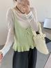 Women's Gentle V-neck Ruffled Knit Camisole Vest - 2026 Early Spring Collection