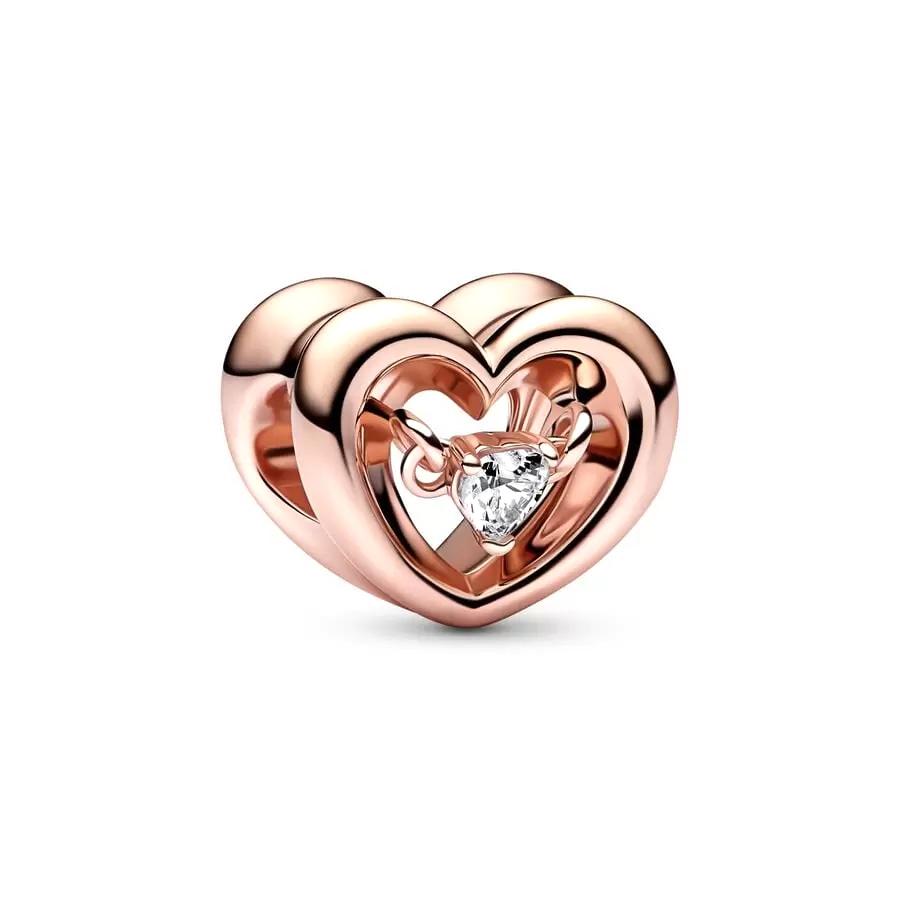 Miniso Sparking Rose Gold Plated Charm Bead Charms Dangle Authentic Compatible With copper Bracelets Necklaces Bead Ideal For Diy Jewellery Women Gift