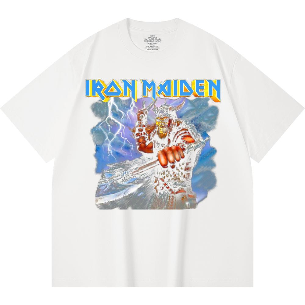 230 Gsm 100% Cotton Heavy Metal T-Shirt  Rock Band Popular Music Print Unisex Heavy Cotton T Shirt