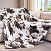 Double-Sided Flannel Cartoon Print Throw Blanket - Soft & Thickened for Air Conditioning