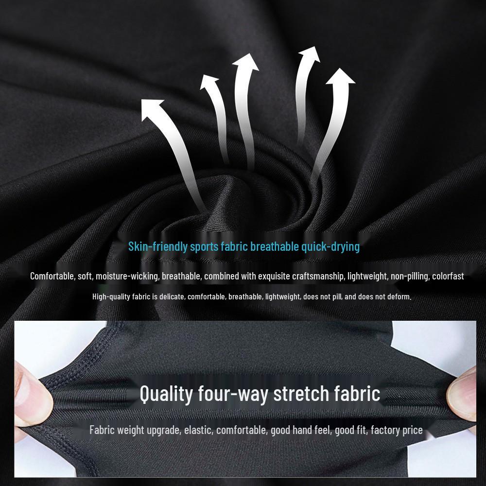 Men's Quick-Drying Elastic Compression Long Sleeve Fleece-Lined Fitness Suit