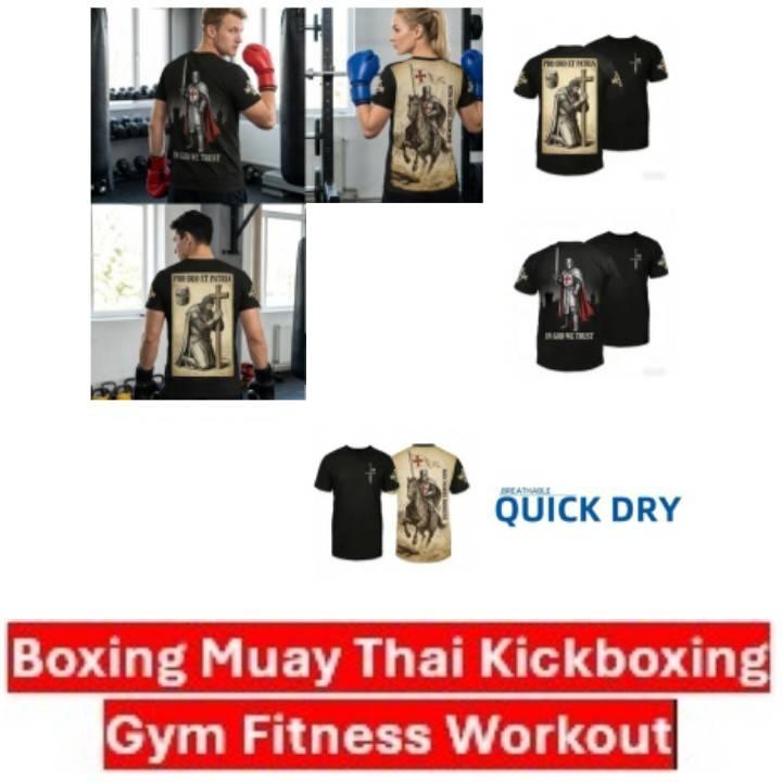 England Knights Templar Warrior United Kingdom UK British Britain MMA Boxing Muay Thai T-shirt Print 3D Unisex Training Gym Fitness Workout Sport