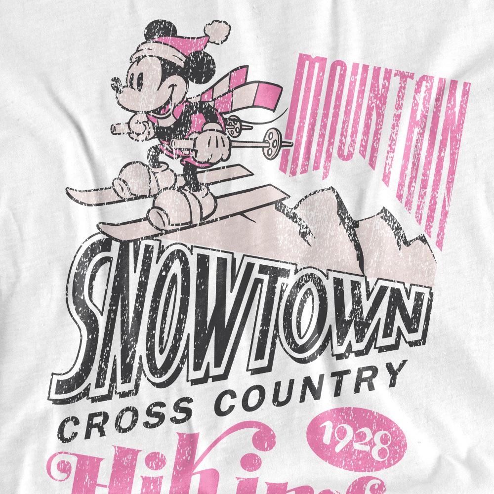 Disney Unisex Adult Snowtown Ski Mickey Mouse T-Shirt