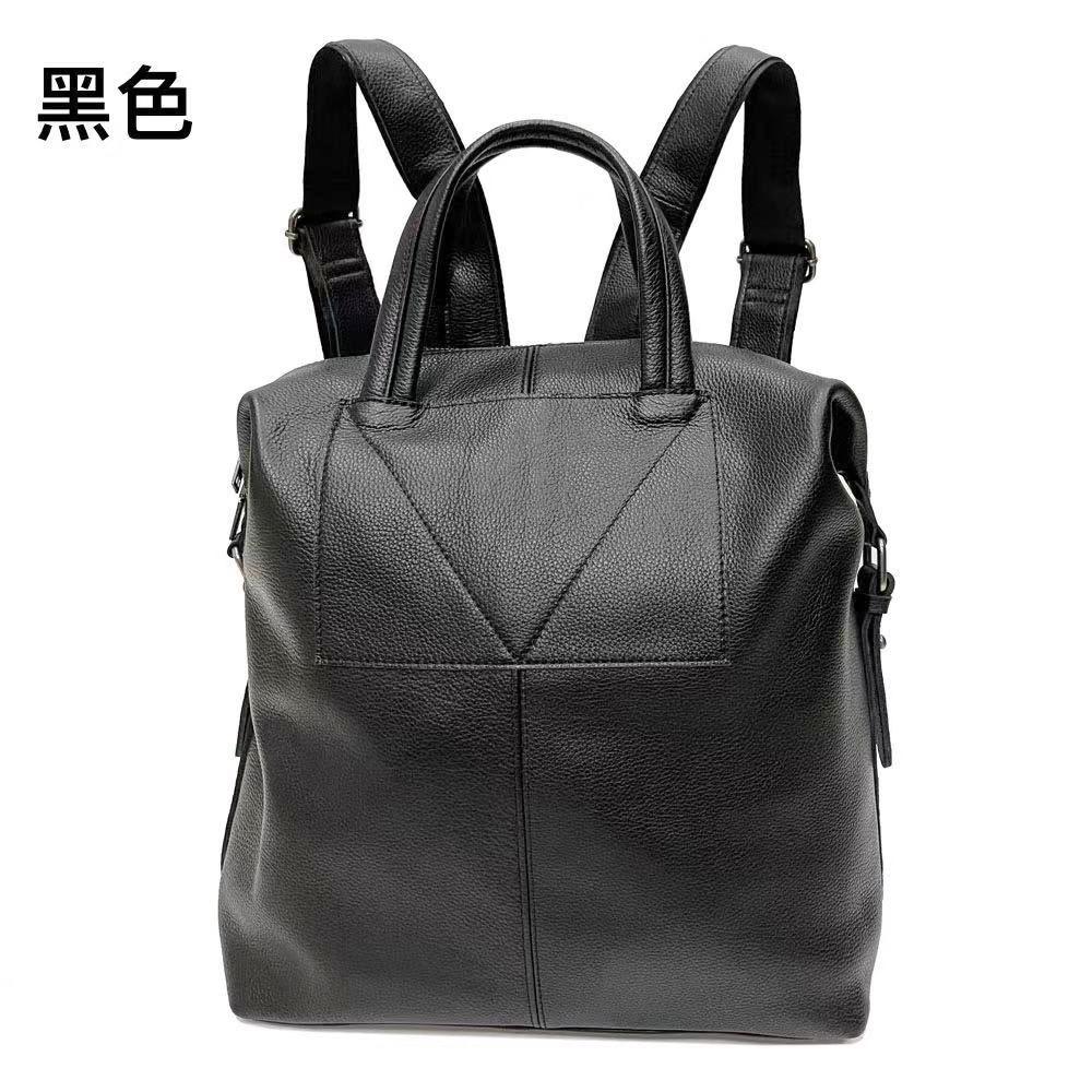 

Кожаная сумка унисекс черный кожаный рюкзак рюкзак простой большой дорожная сумка чёрный