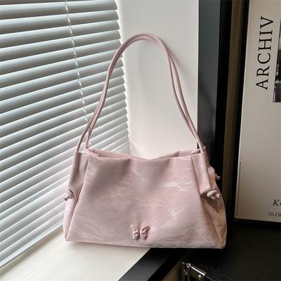 Fashion Commuting Large Capacity Bag for Women New Style College Students Class Bag Casual Solid Color Shoulder Bag Tote Bag
