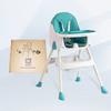 K IKIDO chaise haute évolutive pliable et ajustable avec table à manger pour enfants - charge 15KG - Vert