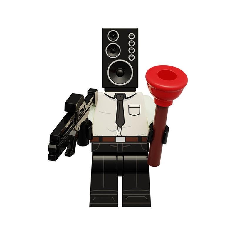 Building Block Toilet Man Monitoring Human Figure Titan Speaker And Tv Man Figure Assembly Play