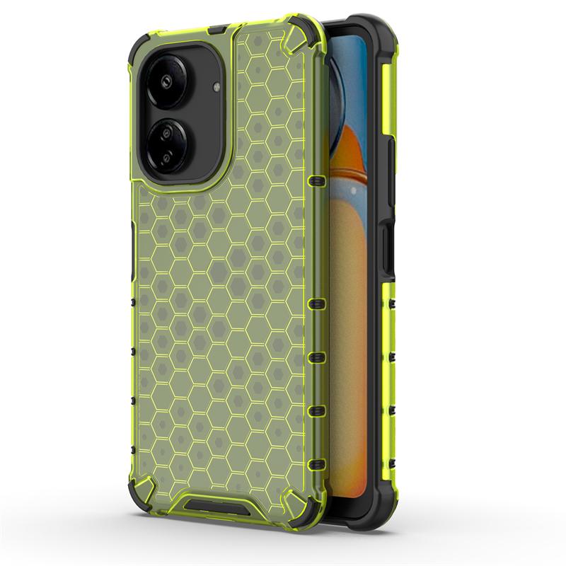 Shockproof Transparent Case For Xiaomi Redmi 13C Bumper Honeycomb Armor Case For Redmi 13C Case Cover For Redmi 13C 6.74 inch
