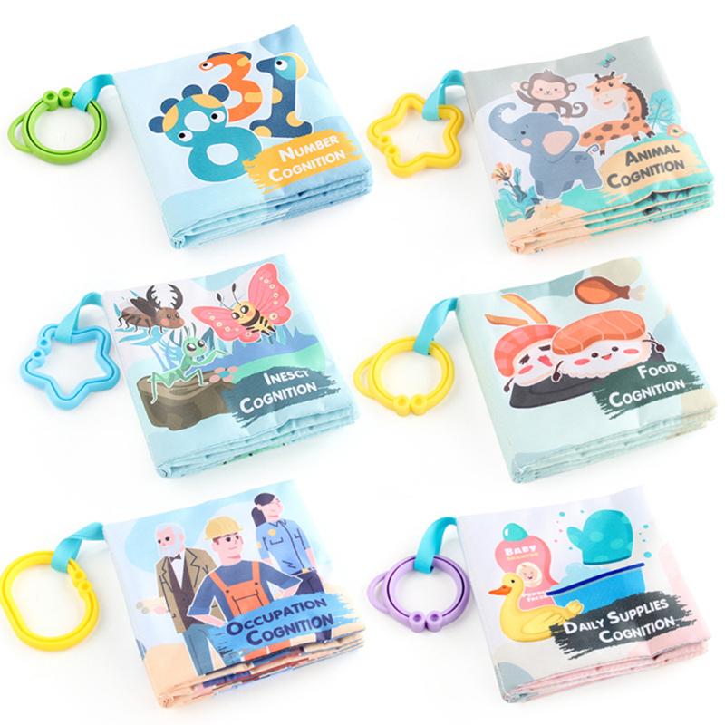 

Детская тканевая книга, моющиеся книги с едой для животных, познавательные книги для животных со звуком Bb, ранние развивающие игрушки для мальчиков и девочек