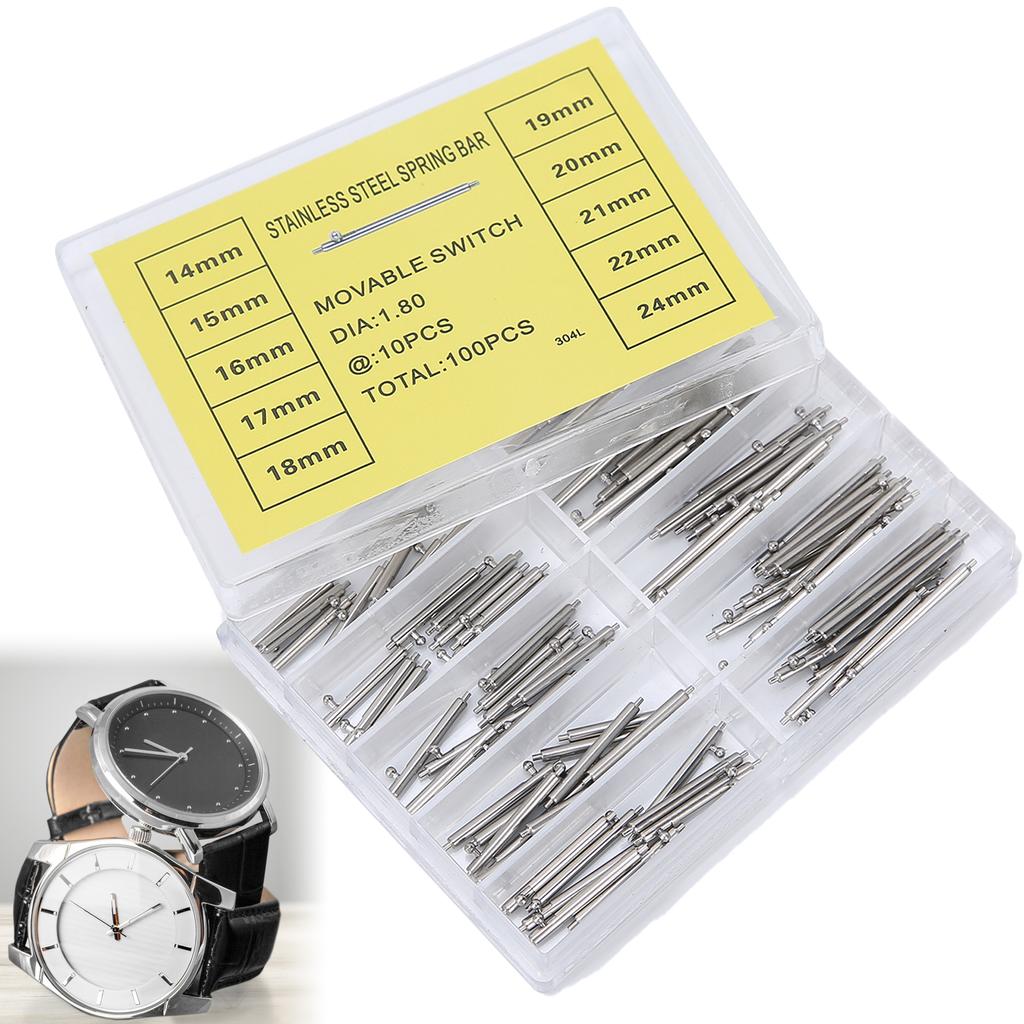 1.8mm / 0.07in Thickness Quick Release Spring Bars Strap Link Pins Watch Repair Tool