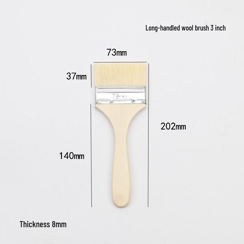 High-Temperature Resistant Food Grade Wool Kitchen Brush for Barbecue, Pancake, and Baking