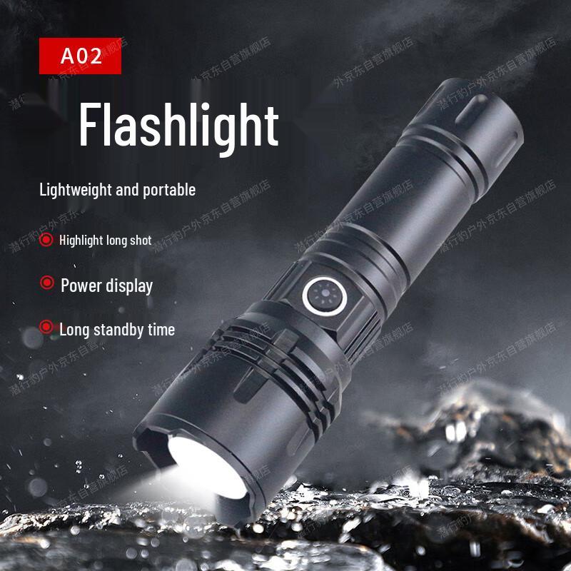 Outdoor Rechargeable Tactical Zoom Flashlight