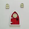 Luminous Garden Dollhouse Miniature Gnome Elf Figurines Window Door Furniture Household Scene Desktop Decor Gift for Children