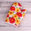 1Pc Mitt Soft Oven Resistant Polyester Texture Heat Floral Printed Microwave Glove Baking
