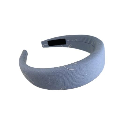 

Sweet Style Headband Blue Embroidery Thickened Sponge Filling Bow Pattern Hair Hoop with Smooth Edges Face Shaping Hair Accessory синий