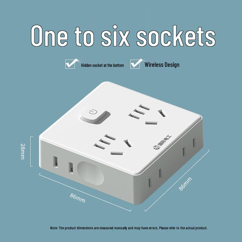 86 Type Wireless Multi-function Socket Adapter Panel Converter