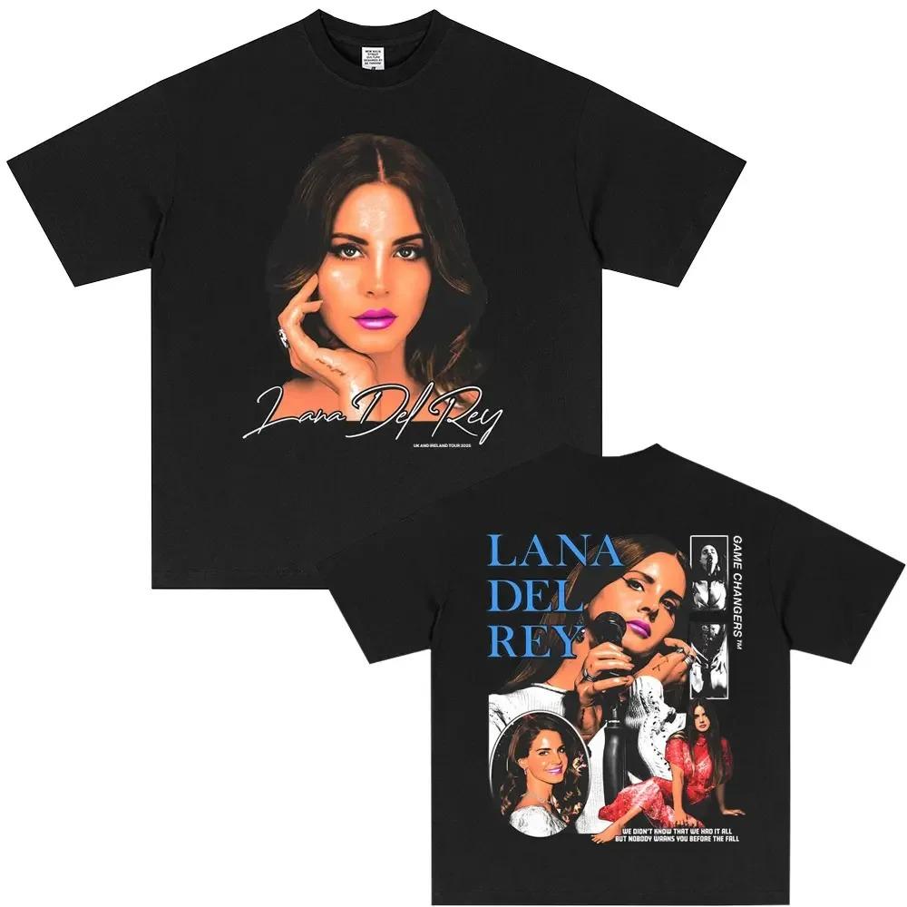 Lana Del Rey "UK & Ireland Tour 2025" Unisex Heavyweight Cotton Concert Merch Oversized Streetwear T-Shirt