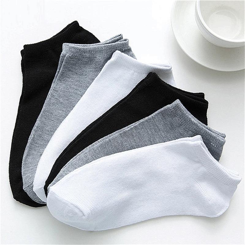 5 Pairs/Lot Low Cut Women Socks Solid Color Black White Gray Breathable Sports Socks Short Socks for Women