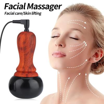 Massaggiatore Gua Sha Elettrico in Pietra Calda Naturale Bianstone per Schiena Collo Viso Rilassamento Muscolare Sollevamento della Pelle Strumento per Massaggio Spa