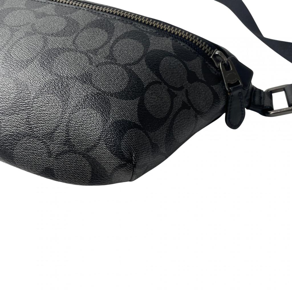 Used COACHbody Bag Black PVC Mens