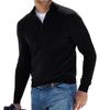 Men's Casual Classic Zipper High Neck Solid Color Slim Knitted Pullover