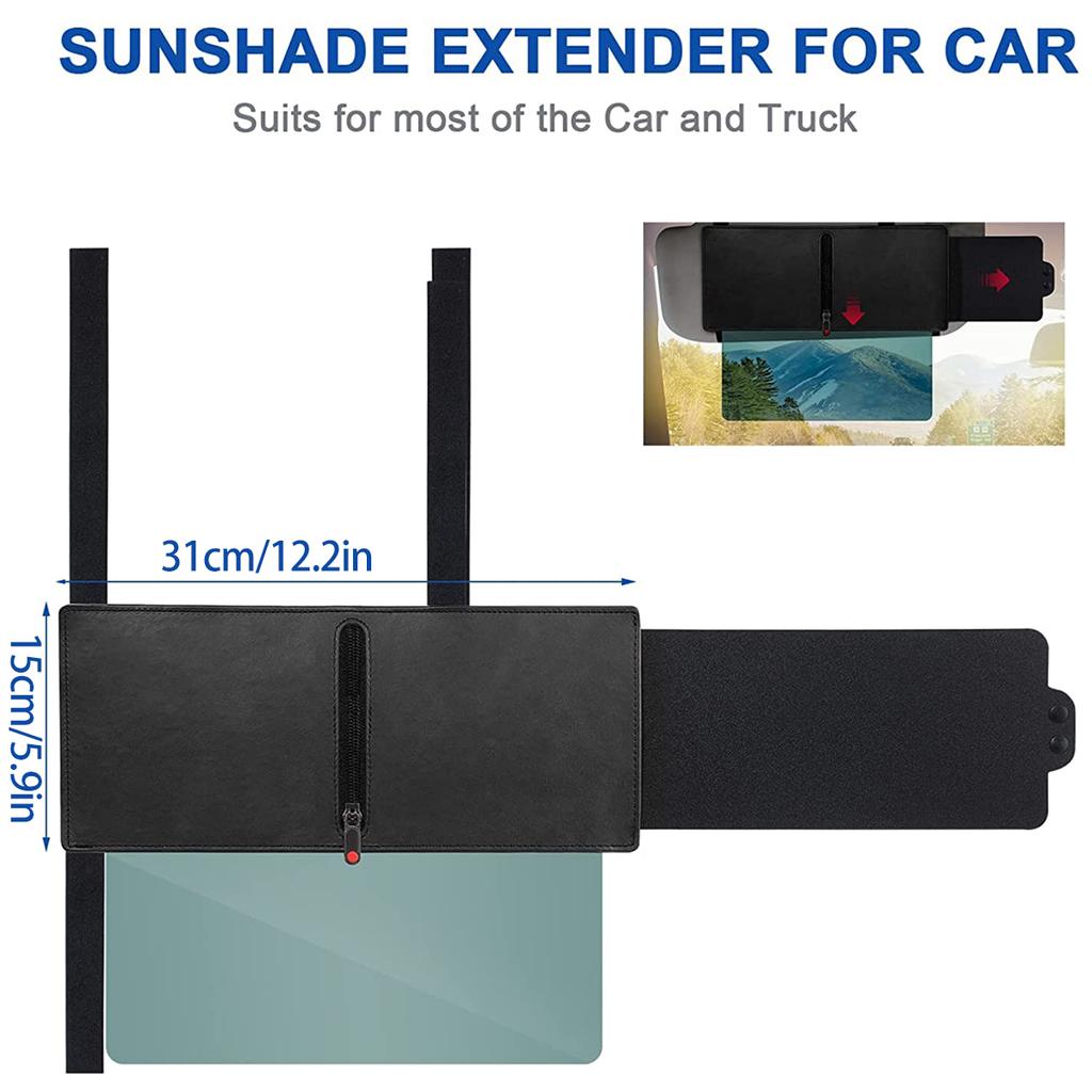 Car Visor Extender Anti-Glare Adjustable Car Sunshade Extender Universa Auto Sun Visor Extension Car Interior Accessories