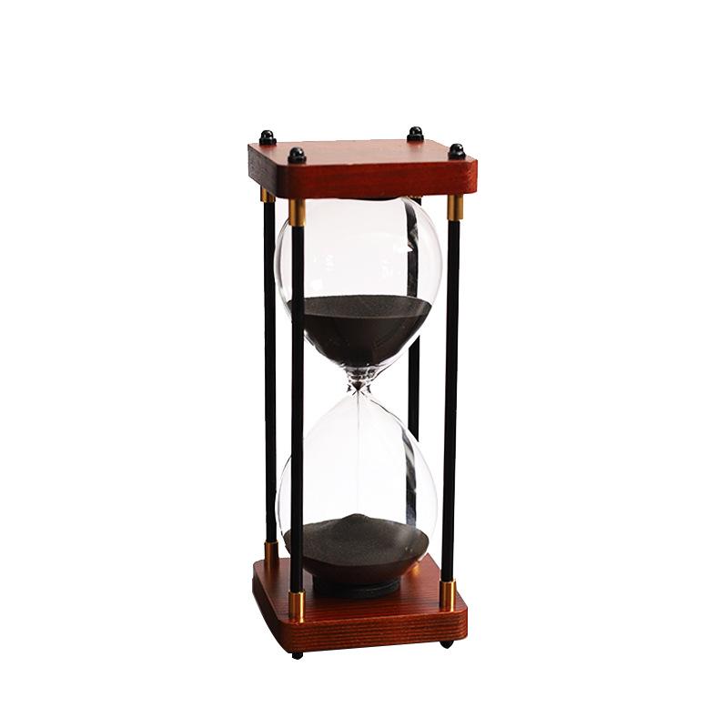 Retro Glass Hourglass Timer - 30 or 60 Minutes Desktop Ornament, Perfect for Graduation Gifts