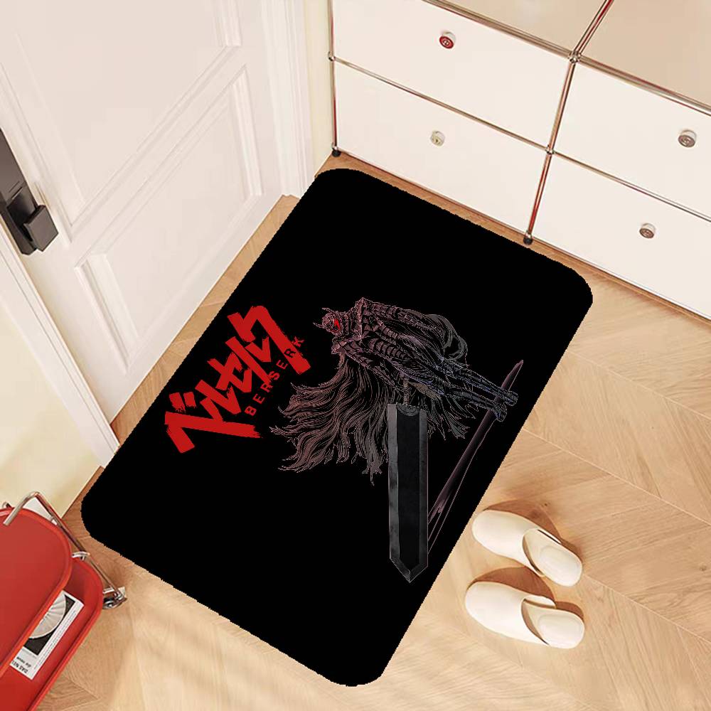 Berserk Guts Entrance Door Mat Rectangle Anti-slip Home Soft Badmat Front Door Indoor Outdoor Mat Household Carpets