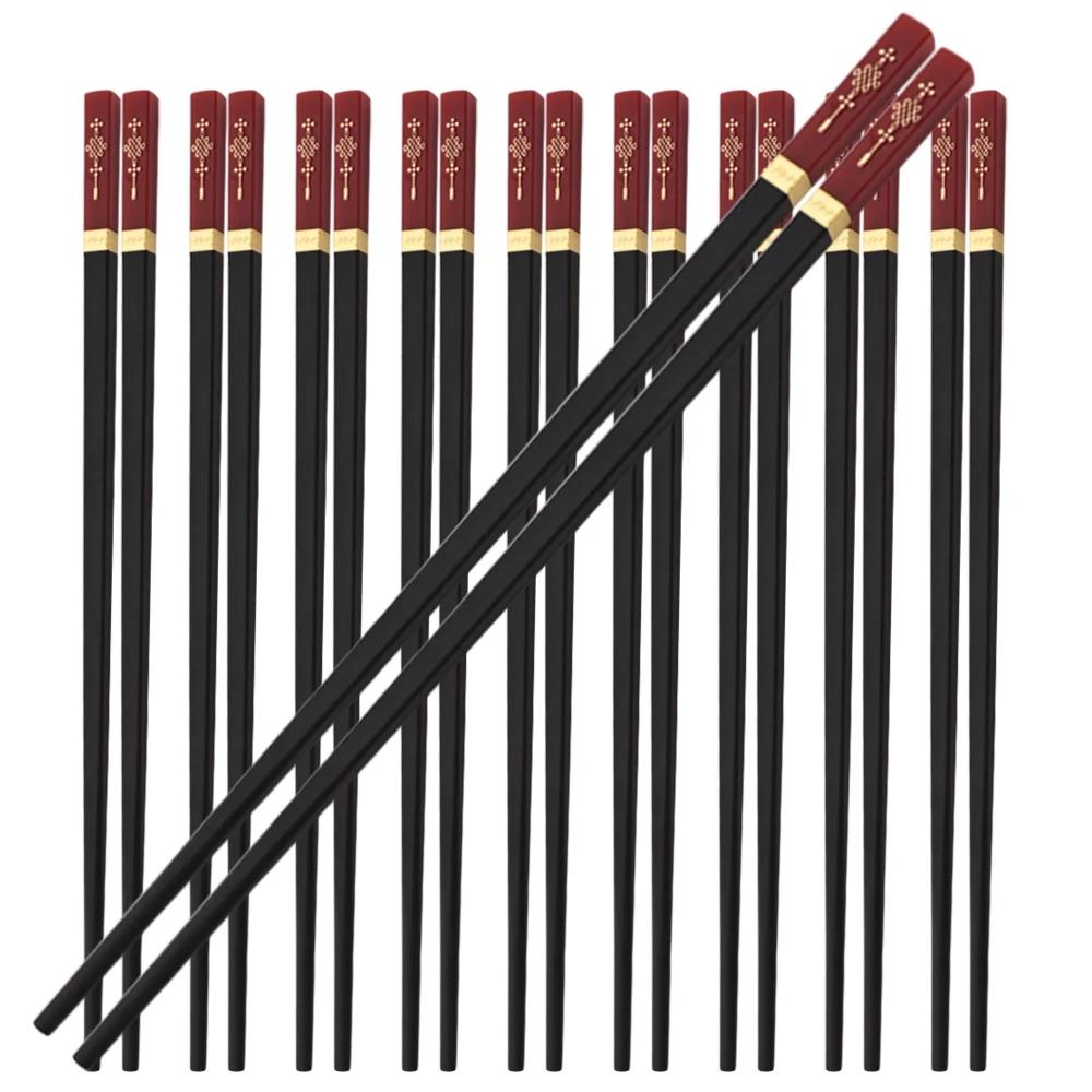 

10 Pairs Japanese Chinese chopsticks Sushi Sticks Reusable Alloy Korean Chopsticks Set Healthy Alloy Tableware Palillos Chinos красный